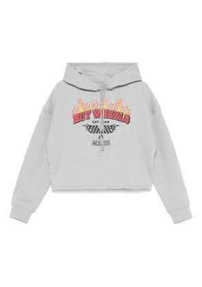 Maje logo-embroidered cropped sweatshirt - Grey