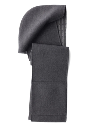 Prada hooded wool scarf - Grey