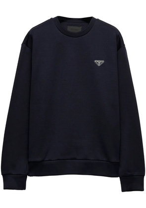 Prada triangle-logo sweatshirt - Blue