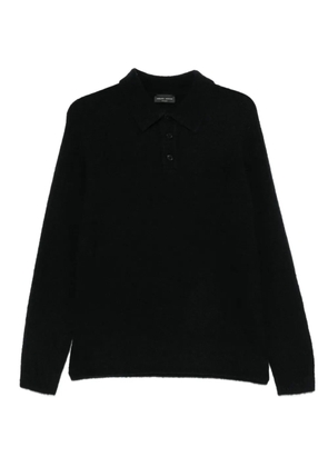 Roberto Collina button-up polo shirt - Black