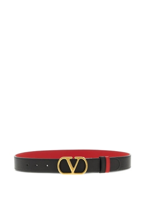 Valentino Garavani Vlogo signature reversible leather belt - Black