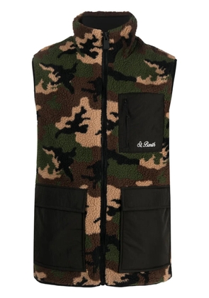 MC2 Saint Barth camouflage-print zipped gilet - Green