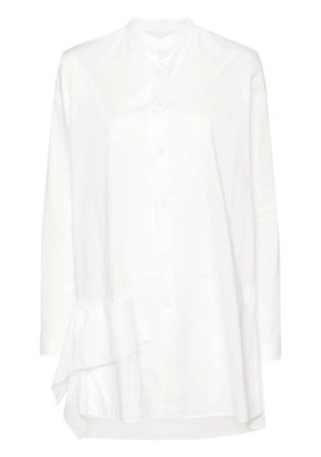 Y's panel-appliqué cotton shirt - White