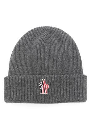 Moncler Grenoble wool beanie hat - Grey