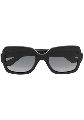Gucci Eyewear logo-plaque square-frame sunglasses - Black