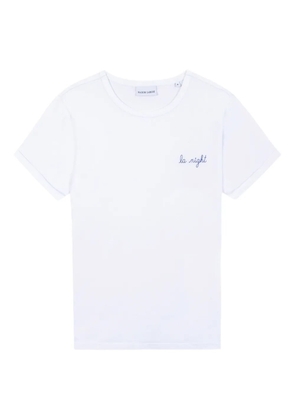 Maison Labiche embroidered script T-shirt - White
