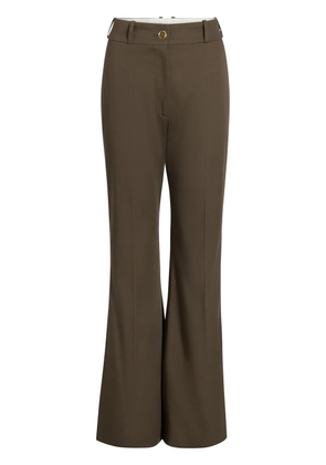 Patou gabardine flared trousers - Green