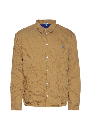 LOEWE crumpled hybrid shirt - Brown