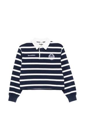Sporty & Rich Blondie striped polo top - Blue