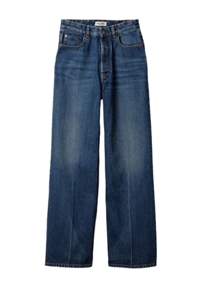 Miu Miu logo-appliqué jeans - Blue