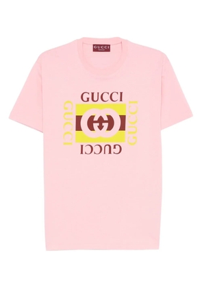 Gucci logo-print cotton T-shirt - Pink
