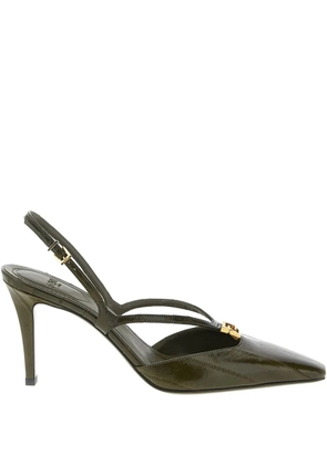 FENDI 85mm FFold slingback pumps - Green