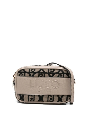 LIU JO mini monogram cross body bag - Neutrals