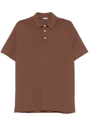 Zanone cotton polo shirt - Brown