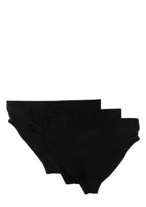 Diesel logo-waistband briefs (pack of three) - Black