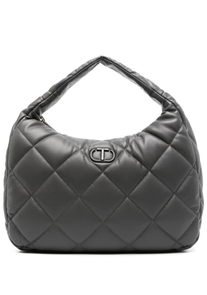 TWINSET Oval T quilted tote bag - Grey