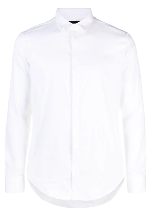 Emporio Armani classic-collar concealed button-fastening shirt - White