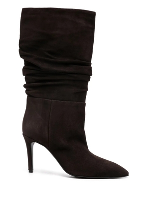 Via Roma 15 85mm suede boots - Brown
