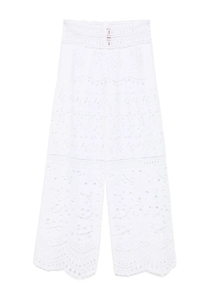 Ermanno Scervino broderie anglaise trousers - White