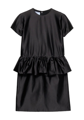 Prada ruffled-detail mini dress - Black