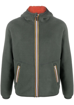 K-Way R&D reversible zip-up fleece jacket - Green
