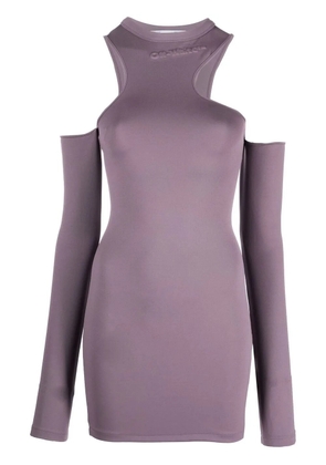 Off-White asymmetric cold-shoulder minidress - Purple