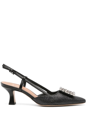 Roberto Festa Stefi 60mm crystal-embellished slingback pumps - Black