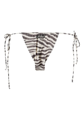 MC2 Saint Barth zebra-print bikini bottoms - White
