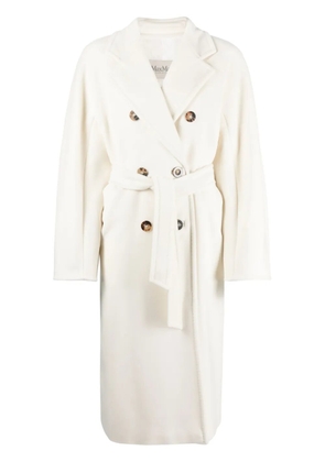 Max Mara belted double-breasted coat - White