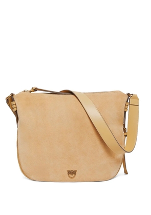 PINKO suede zip-fastening cross body bag - Brown