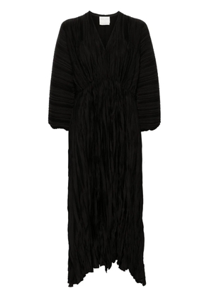 Forte Forte plissé-effect satin dress - Black