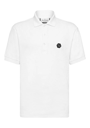 Philipp Plein logo-patch polo shirt - White