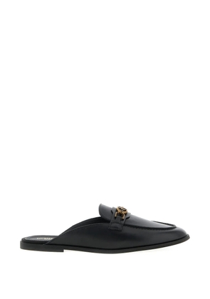 PINKO Naty 09 logo leather sabot - Black