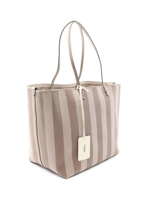 Fendi Pre-Owned large striped tote bag - Neutrals