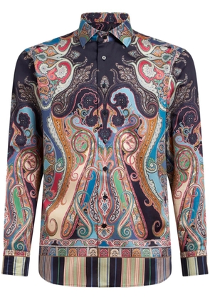 ETRO paisley-print cotton shirt - Blue