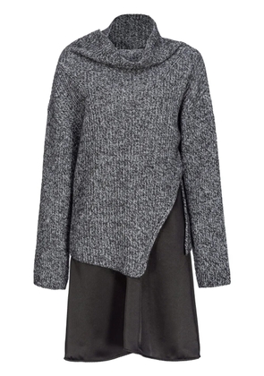 PINKO layered knitted dress - Grey