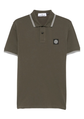 Stone Island logo-appliqué polo shirt - Green