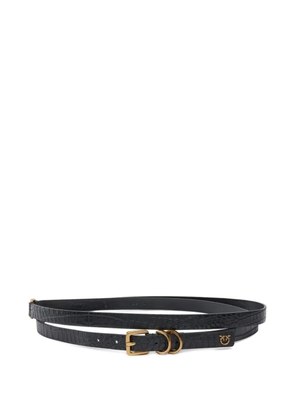 PINKO Ballestas croc-embossed buckle belt - Black
