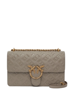 PINKO Love Birds debossed leather cross body bag - Neutrals