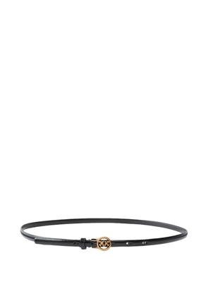 PINKO logo-plaque leather belt - Black