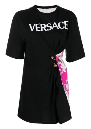Versace Safety Pin Baroque-print T-shirt - Black