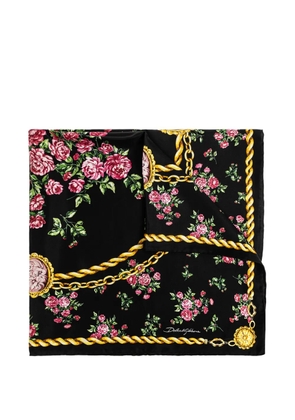 Dolce & Gabbana floral scarf - Black