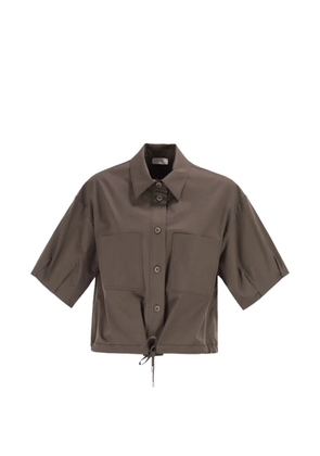 Peserico short-sleeve cropped shirt - Brown