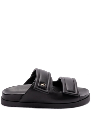 Patrizia Pepe leather slides - Black