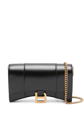 Balenciaga Hourglass leather wallet-on-chain - Black