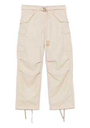 sacai belted trousers - Neutrals