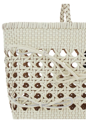 Osoi Biscuit woven tote bag - White