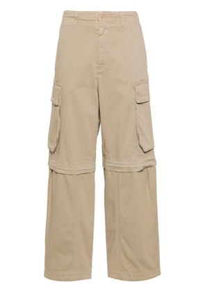 Semicouture herringbone cargo trousers - Neutrals