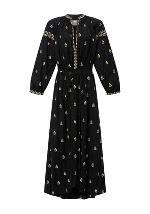 ISABEL MARANT maxi x Rodilia embroidered dress - Black
