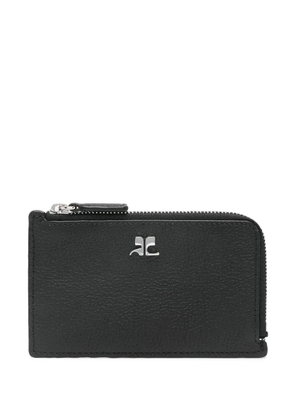 Courrèges logo-plaque cardholder - Black